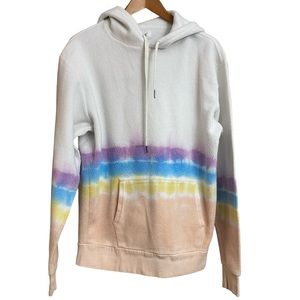 Hoodie Rainbow Ombré Blanket blend  Tie Dye Pullover Comfy Super Soft Med.